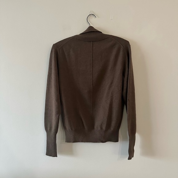 Nili Lotan Cashmere Turtleneck Sweater Chocolate Brown S Knit - Picture 2 of 7